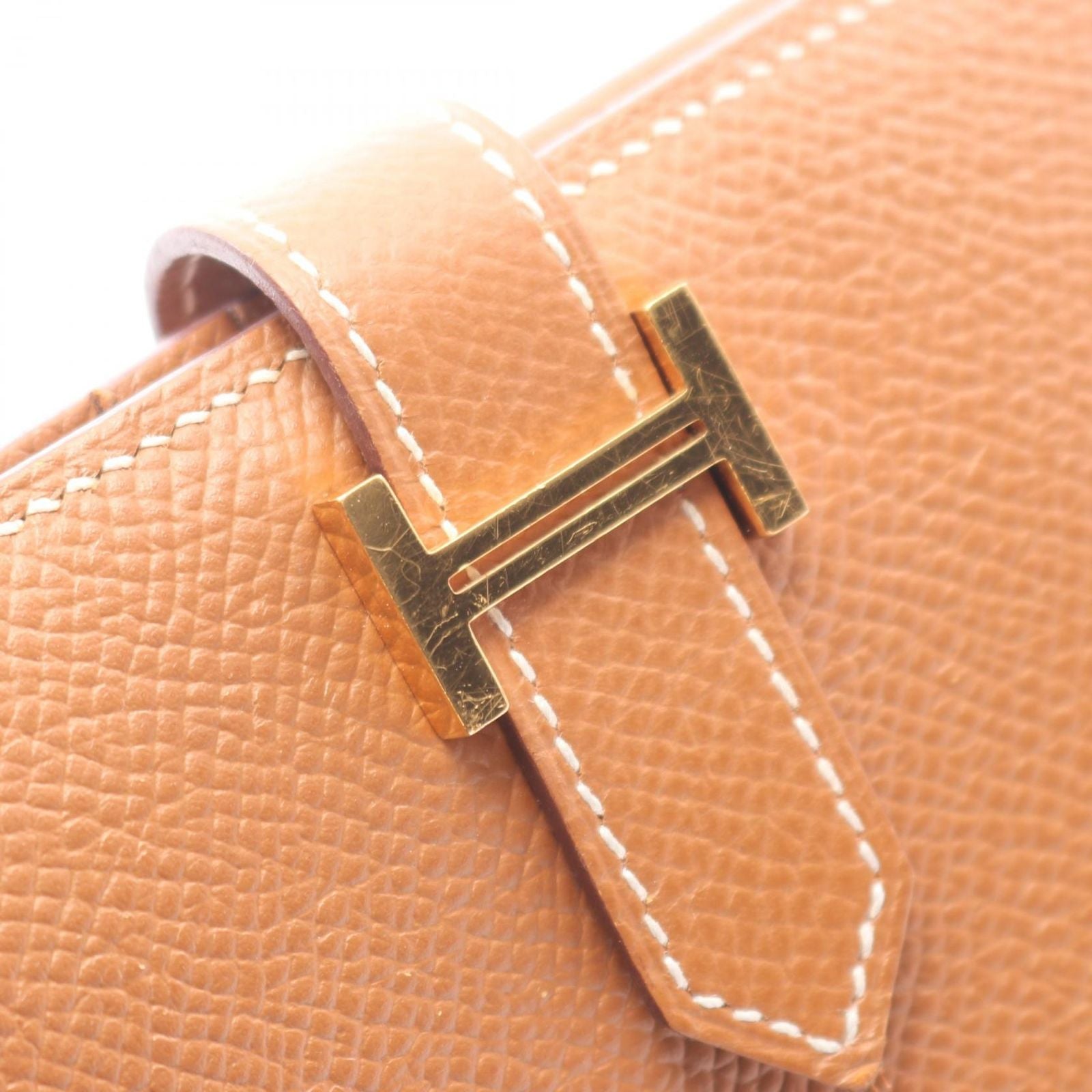 Hermes Bi Foldwallet Bearn Compact Gold Wallet — view 8