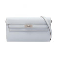 Hermes Shoulder Bag Kelly Tougo Blue Brum Leather Long
