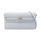 Hermes Shoulder Bag Kelly Tougo Blue Brum Leather Long