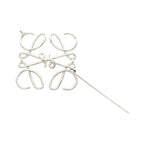 Loewe Bro Anagram Silver Stainless Steel Brooch — view 2