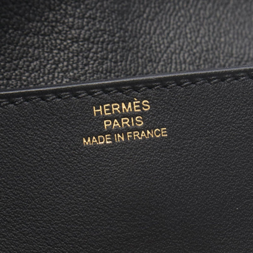 Hermes Coin Case Glenan Compact Black Leather — view 5