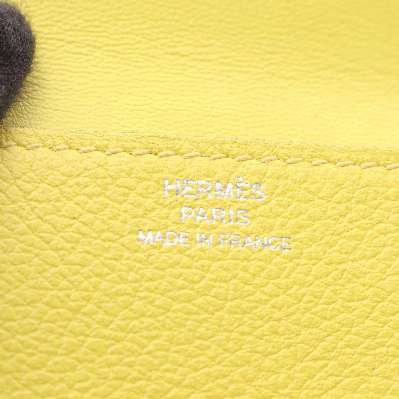 Hermes Card Case Dogon Lime Leather — view 4
