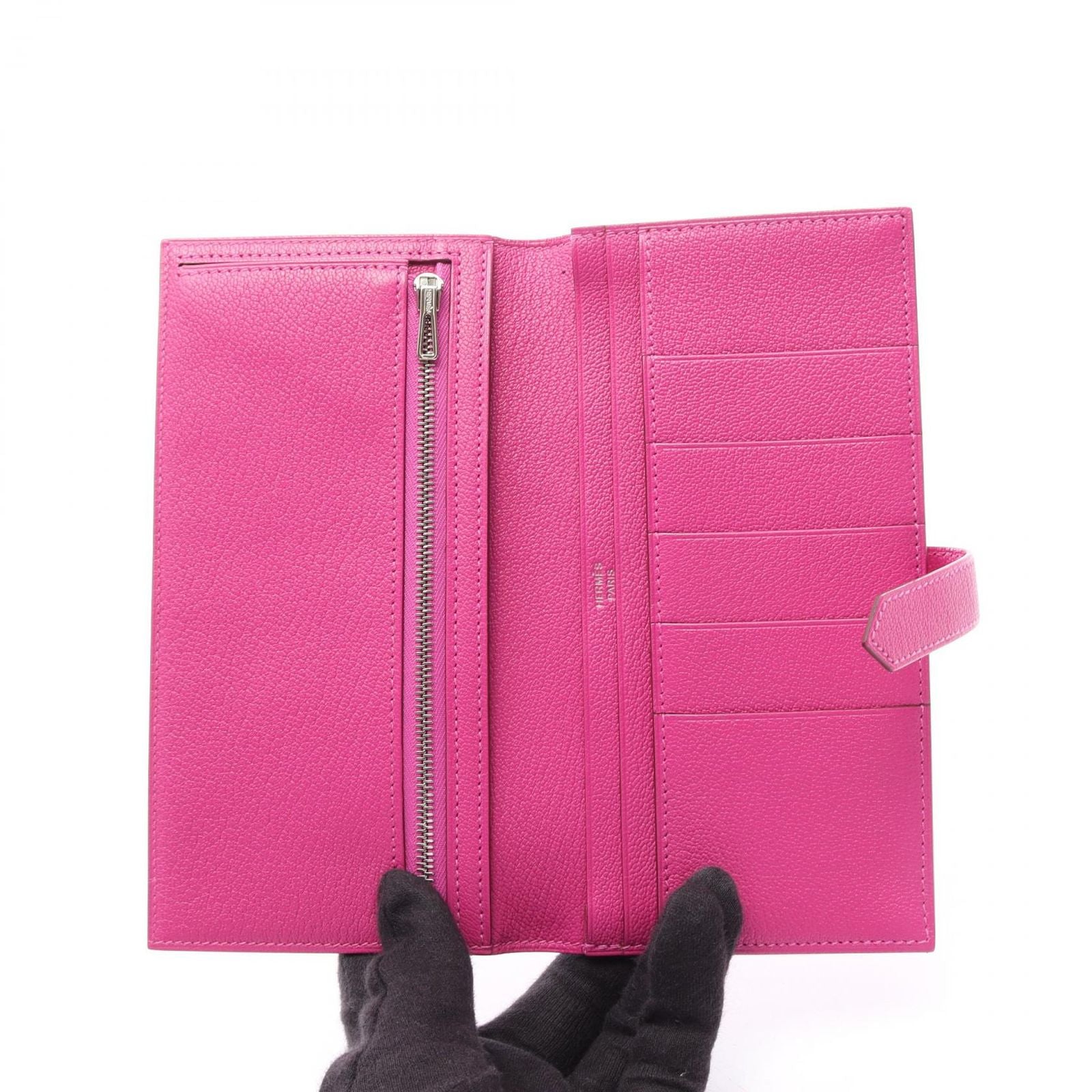 Hermes Bi Foldlong Wallet Bearn Souffle Magnolia — view 3
