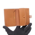 Hermes Card Case Bearn Mini Gold Leather — view 3