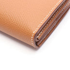 Hermes Card Case Bearn Mini Gold Leather — view 7