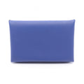 Hermes Coin Case Calvi Verso Blue Royale Mint Leather
