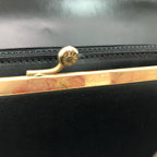 Celine Vintage Wallet Star Ball Kiss Lock Musty Black — view 7