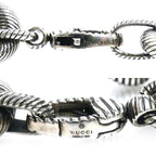 Gucci 925 Sterling Silver Interlocking Arabesque Bracelet 21 cm — view 4