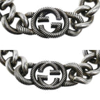 Gucci 925 Sterling Silver Interlocking Arabesque Bracelet 21 cm — view 2