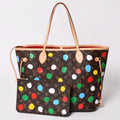 Louis Vuitton LV YK Neverfull MM Yayoi Kusama Monogram Brown