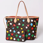 Louis Vuitton LV YK Neverfull MM Yayoi Kusama Monogram Brown