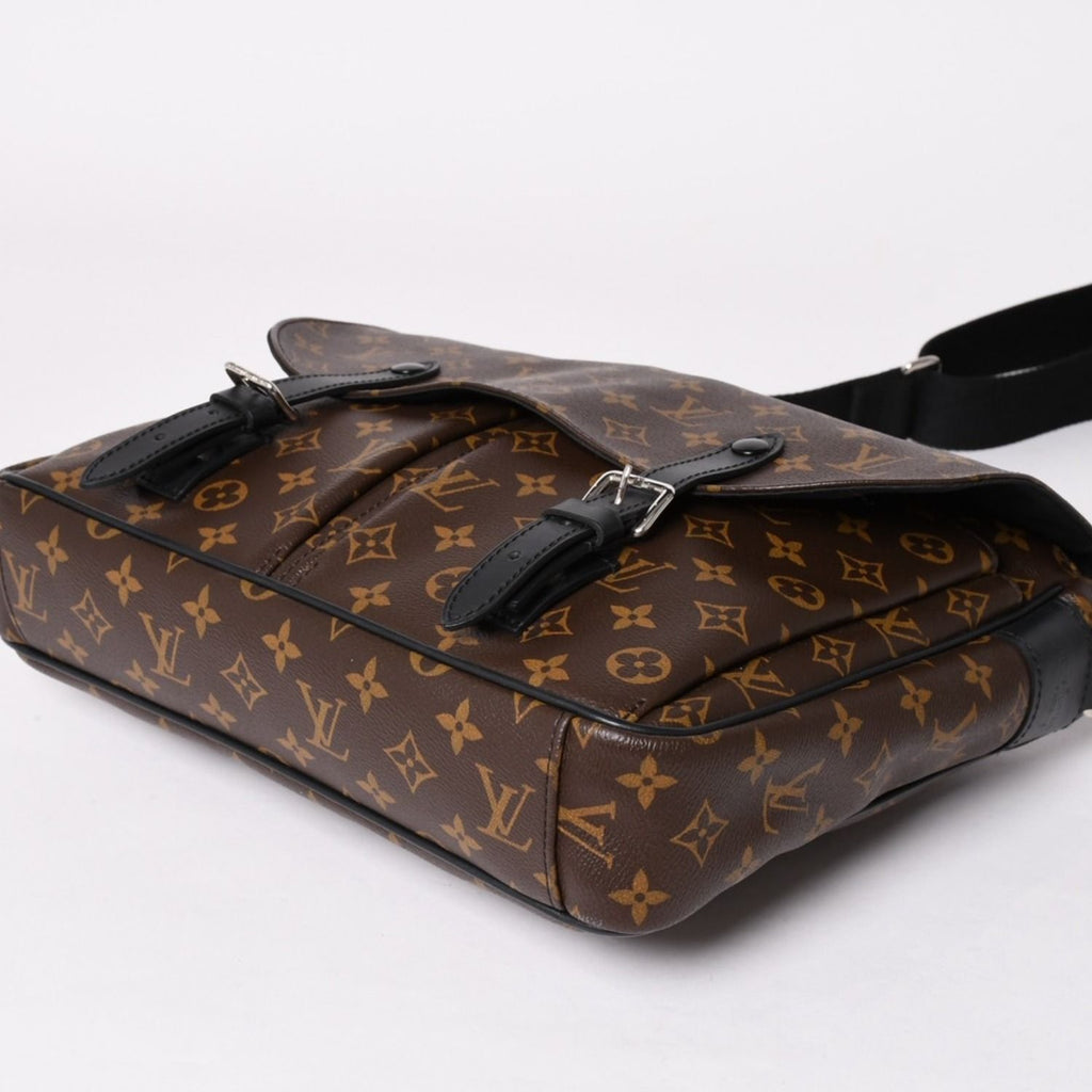 Louis Vuitton Christopher Messenger Bag Monogram Macassar Leather Brown — view 8
