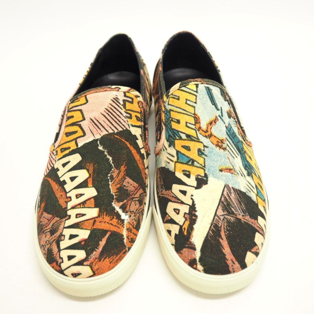 Celine Canvas Slip Ons Black Slipper — view 2