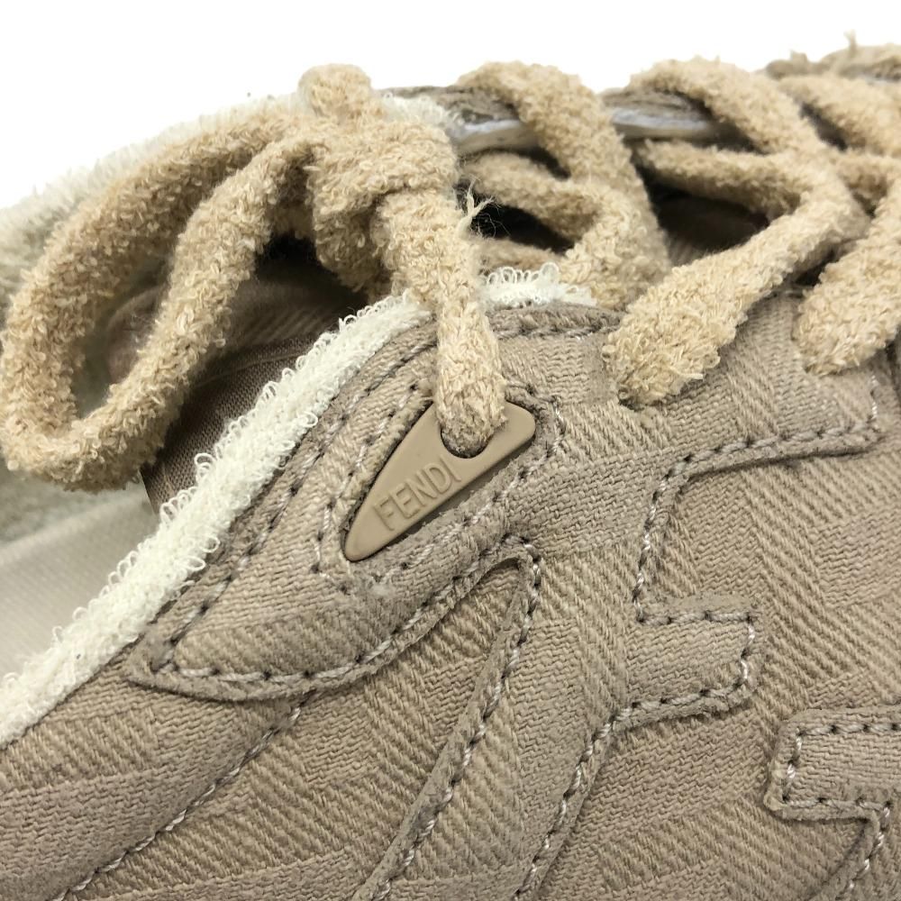 Fendi Match Fabric Sneakers Beige — view 5