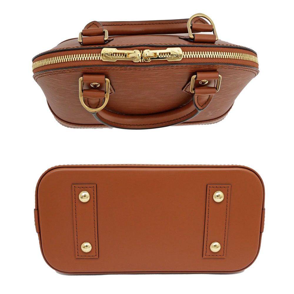 Louis Vuitton Alma BB Epi Zippy Handbag Tan Brown — view 5