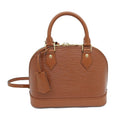 Louis Vuitton Alma BB Epi Zippy Handbag Tan Brown