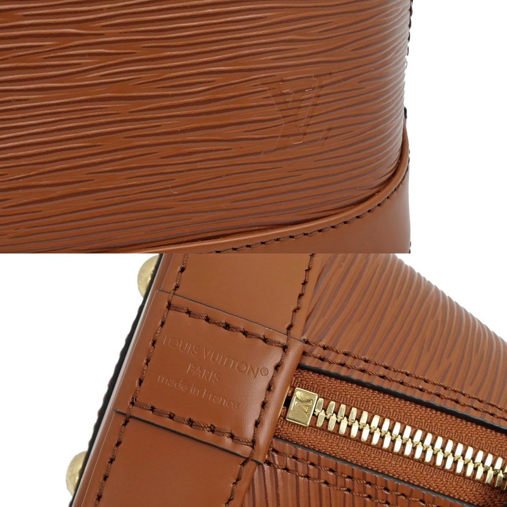 Louis Vuitton Alma BB Epi Zippy Handbag Tan Brown — view 8