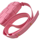Bottega Veneta Cassette Leather Shoulder Bag Pink — view 6