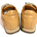 Hermes Sneakers Quick Logo Stitch Leather Beige — view 6