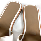 Hermes Sandals Oran Logo Leather White — view 5