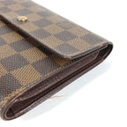 Louis Vuitton Trifold Wallet Porte Tresor Loue Tuy Papier Damier Canvas Ebene — view 5