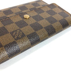 Louis Vuitton Trifold Wallet Porte Tresor Loue Tuy Papier Damier Canvas Ebene — view 6
