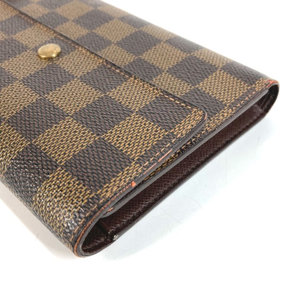 Louis Vuitton Trifold Wallet Porte Tresor Loue Tuy Papier Damier Canvas Ebene — view 3