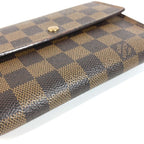 Louis Vuitton Trifold Wallet Porte Tresor Loue Tuy Papier Damier Canvas Ebene — view 4