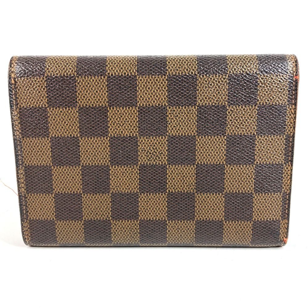 Louis Vuitton Trifold Wallet Porte Tresor Loue Tuy Papier Damier Canvas Ebene — view 2