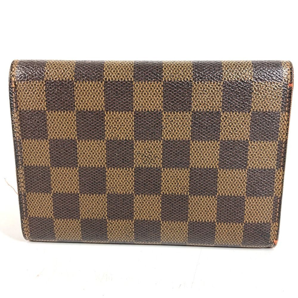 Louis Vuitton Trifold Wallet Porte Tresor Loue Tuy Papier Damier Canvas Ebene — view 7