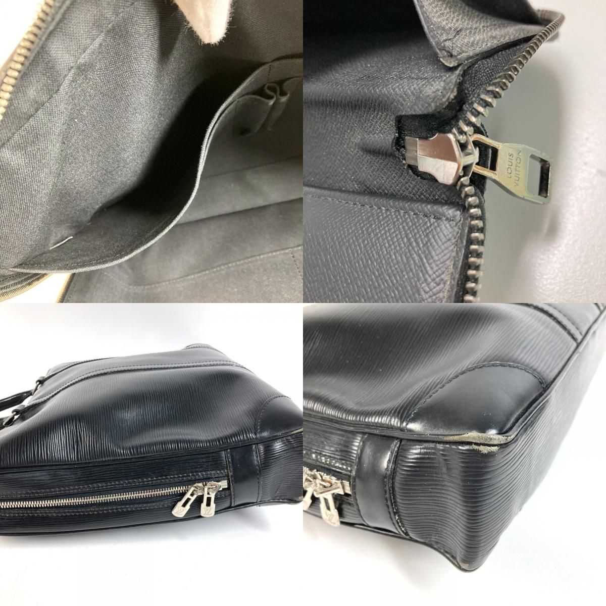 Louis Vuitton Business Bag Porte Documan Voyage Pdv Epi Leather Noir Black — view 7