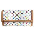 Louis Vuitton Wallet Portefeuille Sarah NM Monogram Multicolor Canvas Blanc