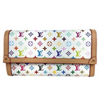 Louis Vuitton Wallet Portefeuille Sarah NM Monogram Multicolor Canvas Blanc