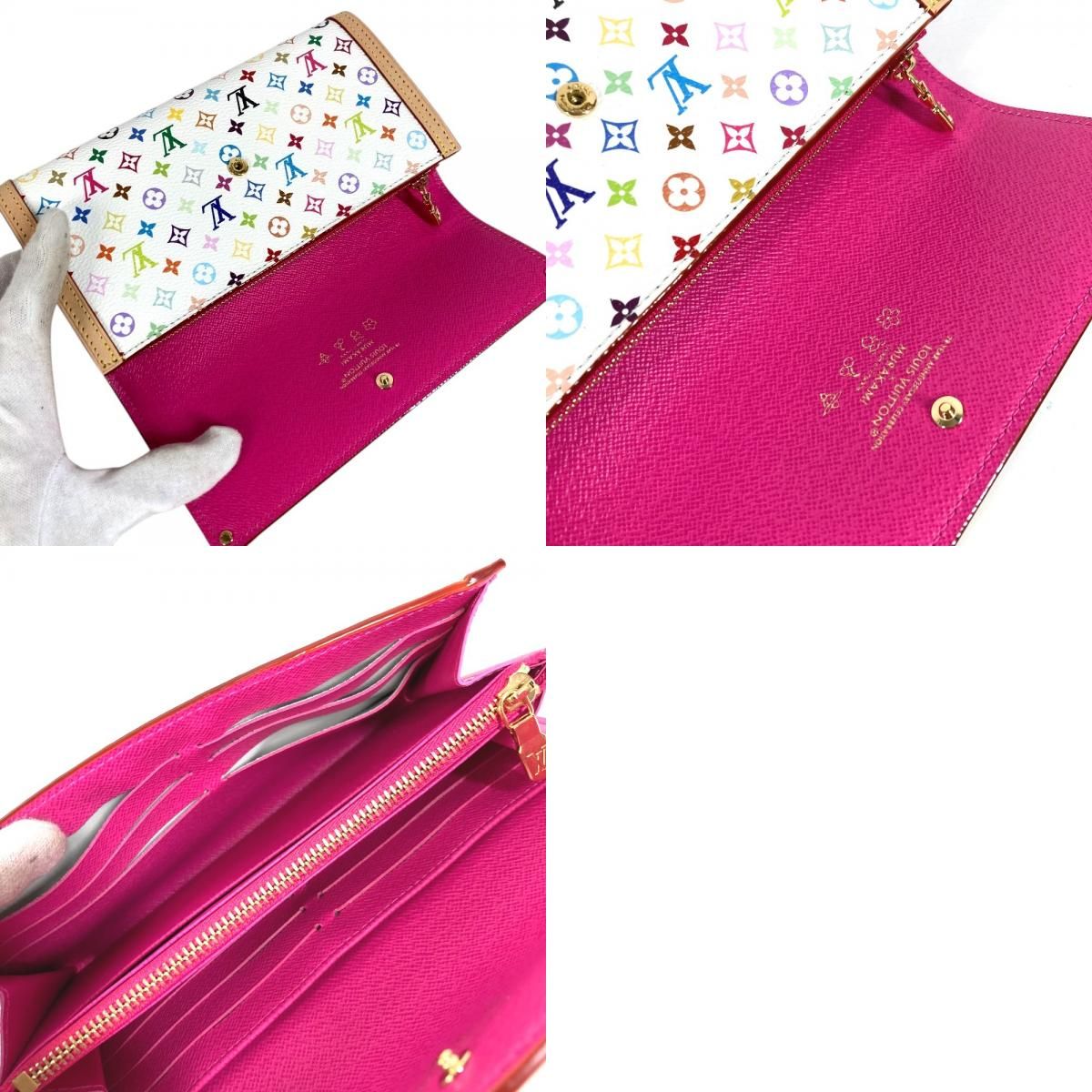 Louis Vuitton Wallet Portefeuille Sarah NM Monogram Multicolor Canvas Blanc — view 9