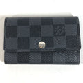 Louis Vuitton Key Case Multicles 6 Damier Graphite Canvas Black Key Holder