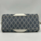 Celine Denim Leather Handbag Trio Nfu Zip Boogie Bag White — view 7