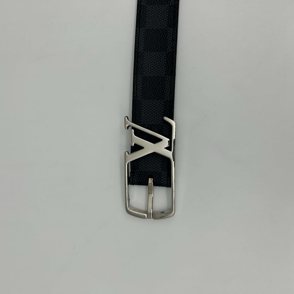 Louis Vuitton Ceinture Anagram Belt Leather Noir Black Silver — view 3