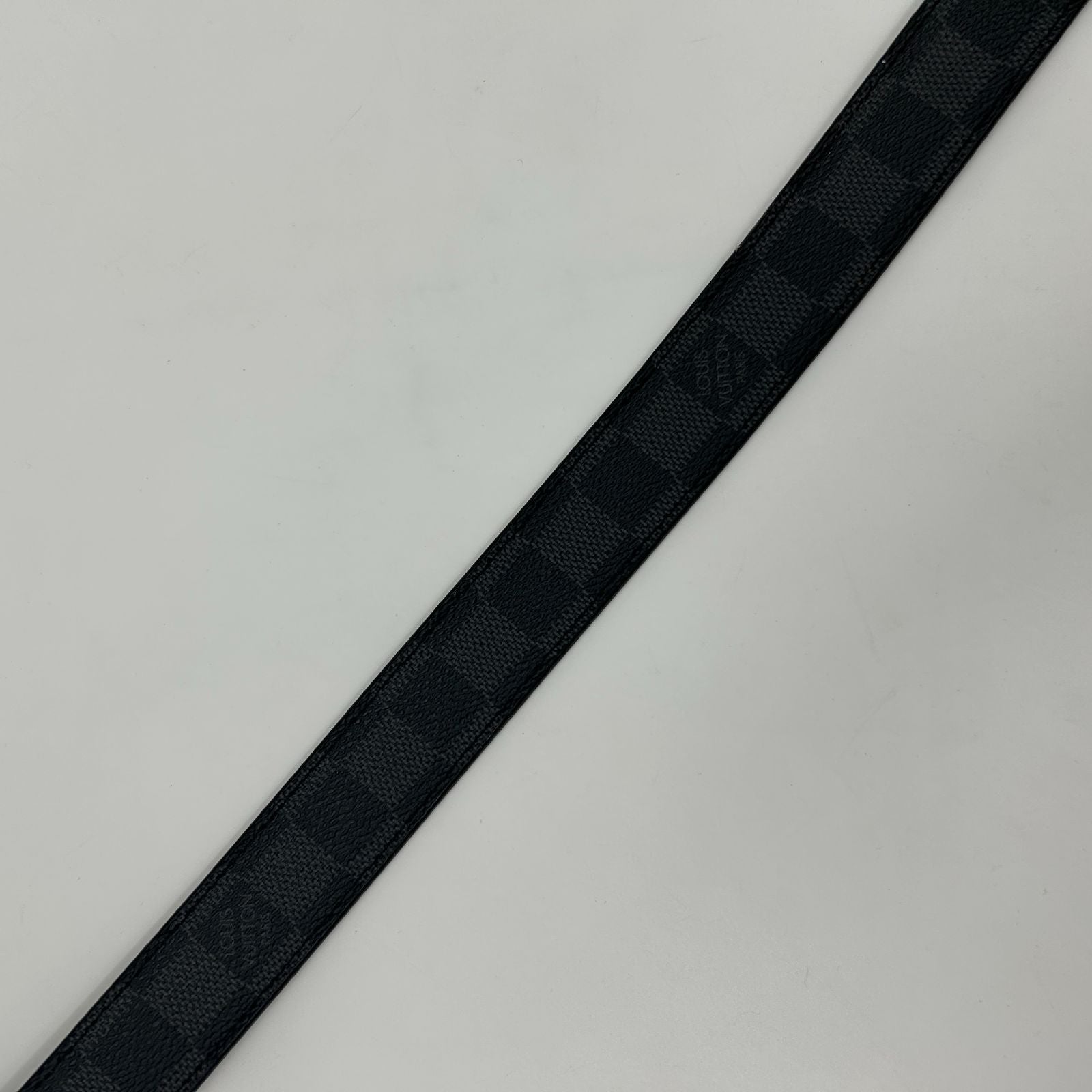 Louis Vuitton Ceinture Anagram Belt Leather Noir Black Silver — view 4