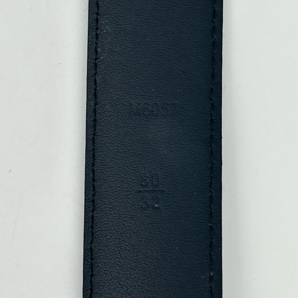 Louis Vuitton Ceinture Anagram Belt Leather Noir Black Silver — view 8