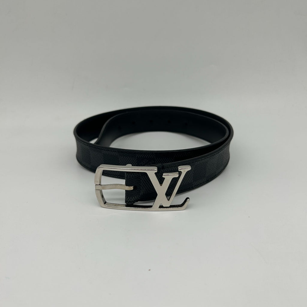 Louis Vuitton Ceinture Anagram Belt Leather Noir Black Silver — view 2