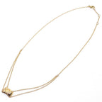 Chanel 18k Yellow Gold Coco Crush Necklace Double Chain Quilted — view 3