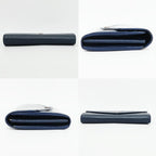 Louis Vuitton Ten Portefeuille Sarah Wallet Epi Leather Navy Silver — view 3