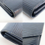 Louis Vuitton Ten Portefeuille Sarah Wallet Epi Leather Navy Silver — view 5