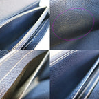 Louis Vuitton Ten Portefeuille Sarah Wallet Epi Leather Navy Silver — view 7