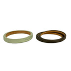 Loewe Bangle Leather Gray Beige Light Green Set Bracelet — view 2