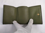 Gucci Trifold Wallet Compact Green Leather Embossed Logo Mini — view 5