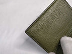 Gucci Trifold Wallet Compact Green Leather Embossed Logo Mini — view 9