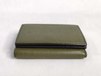 Gucci Trifold Wallet Compact Green Leather Embossed Logo Mini — view 4