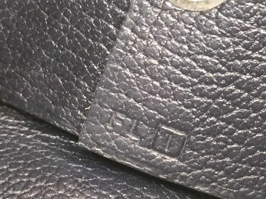 Hermes Card Case Calvi Navy Chevre Silver — view 8