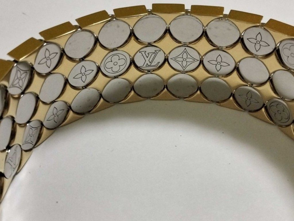 Louis Vuitton Bracelet Futura Gold Silver Metal Monogram — view 7